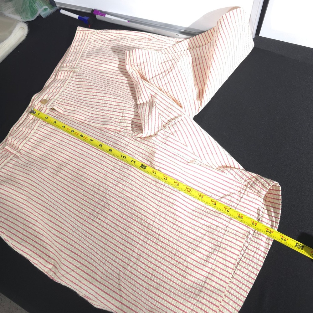Bills Khakis Parker Shorts Mens 42 Red Striped Seersucker Standard Fit USA Chino - Picture 3 of 12